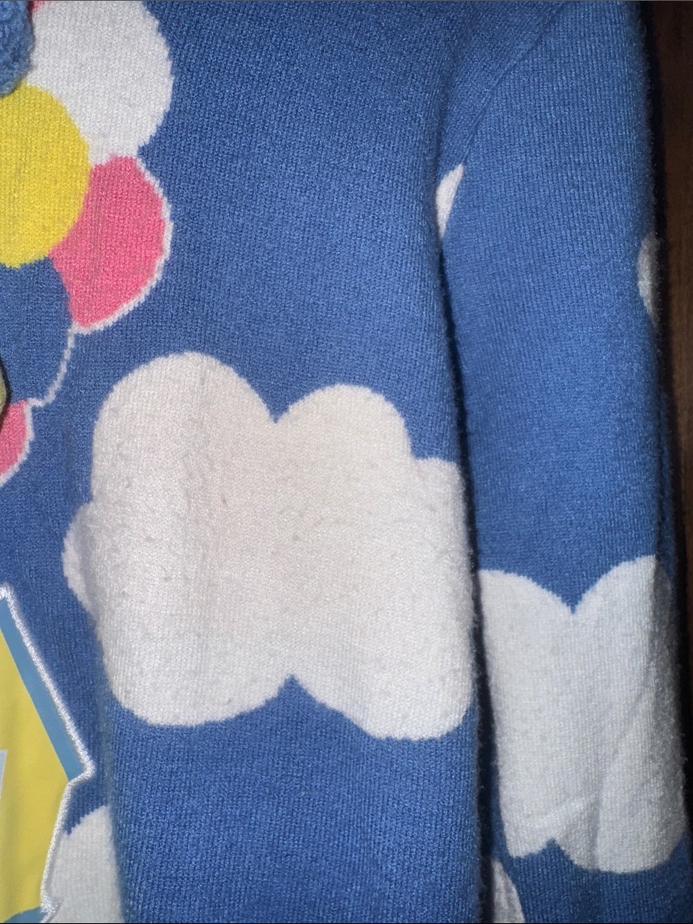 Pixar “Up” Cloud Print Crewneck Sweater with Balloon House Motif - Picture 3 of 5
